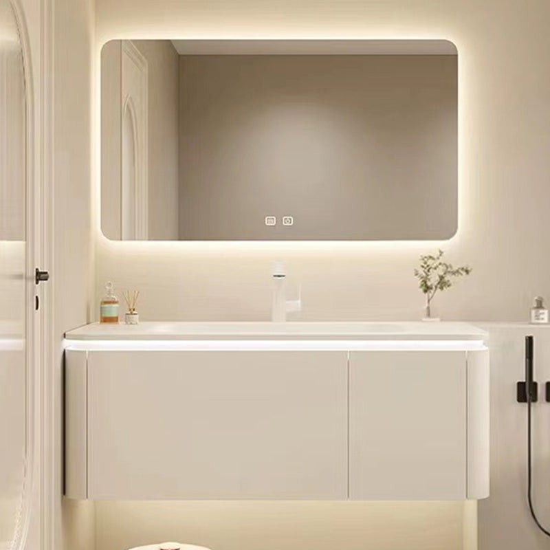 Wall Mount Sink Included Sink Vanity with Faucet Mirror for Bathroom Vanity & Faucet & Square Mirror Clearhalo 'Bathroom Remodel & Bathroom Fixtures' 'Bathroom Vanities' 'bathroom_vanities' 'Home Improvement' 'home_improvement' 'home_improvement_bathroom_vanities' 7833142