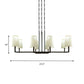 White 6 Bulbs Hanging Chandelier Classic Fabric Conical Pendulum Light for Living Room Clearhalo 'Ceiling Lights' 'Chandeliers' Lighting' options 784242