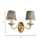 Fabric Brass Wall Light Fixture Pleated Lampshade 1/2-Light Country Wall Sconce for Dining Room Clearhalo 'Wall Lamps & Sconces' 'Wall Lights' Lighting' 784333