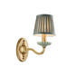 Fabric Brass Wall Light Fixture Pleated Lampshade 1/2-Light Country Wall Sconce for Dining Room Clearhalo 'Wall Lamps & Sconces' 'Wall Lights' Lighting' 784337