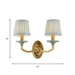 Rustic Pleated Drum Wall Mount Light Countryside 1/2-Head Living Room Sconce Lamp in Brass Clearhalo 'Wall Lamps & Sconces' 'Wall Lights' Lighting' 784342
