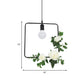 1 Bulb Artificial Flower Ceiling Pendant Loft Style Black Iron Down Lighting with Triangle/Round/Square Frame Clearhalo 'Art Deco Pendants' 'Black' 'Cast Iron' 'Ceiling Lights' 'Ceramic' 'Crystal' 'Industrial Pendants' 'Industrial' 'Metal' 'Middle Century Pendants' 'Pendant Lights' 'Pendants' 'Rustic Pendants' 'Tiffany' Lighting' 784579