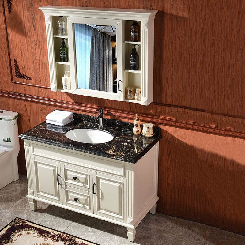Freestanding Mirror Included Bathroom Sink Vanity with Sink Faucet Clearhalo 'Bathroom Remodel & Bathroom Fixtures' 'Bathroom Vanities' 'bathroom_vanities' 'Home Improvement' 'home_improvement' 'home_improvement_bathroom_vanities' 7846820