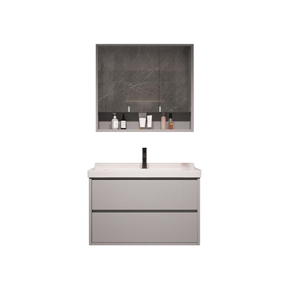 Wall Mount Vanity White Wood Frame Soft Close Drawers Single Sink Vanity with Mirror Vanity & Faucet & Mirror Cabinet https: res.litfad.com site img item 2023 03 23 7846874 1200x1200.jpg Clearhalo 'Bathroom Remodel & Bathroom Fixtures' 'Bathroom Vanities' 'bathroom_vanities' 'Home Improvement' 'home_improvement' 'home_improvement_bathroom_vanities' 7846874