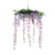 Metallic Donut Shade Pendant Light Fixture Farm 1-Light Living Room Hanging Lamp Kit in White/Pink/Purple with Cascading Flower Deco Purple Clearhalo 'Art Deco Pendants' 'Cast Iron' 'Ceiling Lights' 'Ceramic' 'Crystal' 'Industrial Pendants' 'Industrial' 'Metal' 'Middle Century Pendants' 'Pendant Lights' 'Pendants' 'Tiffany' Lighting' 784692