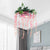 Metallic Donut Shade Pendant Light Fixture Farm 1-Light Living Room Hanging Lamp Kit in White/Pink/Purple with Cascading Flower Deco Pink Clearhalo 'Art Deco Pendants' 'Cast Iron' 'Ceiling Lights' 'Ceramic' 'Crystal' 'Industrial Pendants' 'Industrial' 'Metal' 'Middle Century Pendants' 'Pendant Lights' 'Pendants' 'Tiffany' Lighting' 784700
