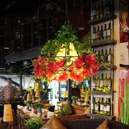 15"/18" W Green Diamond Cage Pendant Light Vintage Metal 1 Light Dining Room Fabric Ceiling Lamp with Artificial Art Plant Green Clearhalo 'Art Deco Pendants' 'Cast Iron' 'Ceiling Lights' 'Ceramic' 'Crystal' 'Industrial Pendants' 'Industrial' 'Metal' 'Middle Century Pendants' 'Pendant Lights' 'Pendants' 'Tiffany' Lighting' 784901