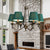 Conical Fabric Chandelier Lighting Countryside 6 Heads Dining Room Hanging Pendant Light in Green Green Clearhalo 'Ceiling Lights' 'Chandeliers' Lighting' options 785666_bd92fc52-c41e-419e-a16f-3390f1c16a46