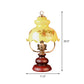 Pastoral Ruffle-Brim Gourd Night Lamp 1 Light Yellow Patterned Glass Table Lighting in Red Brown Clearhalo 'Lamps' 'Table Lamps' Lighting' 785882