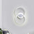 Ring Flush Mount Wall Sconce Minimalist Acrylic Black/White LED Wall Lighting Ideas in Warm/White Light White White Clearhalo 'Modern wall lights' 'Modern' 'Wall Lamps & Sconces' 'Wall Lights' Lighting' 785946