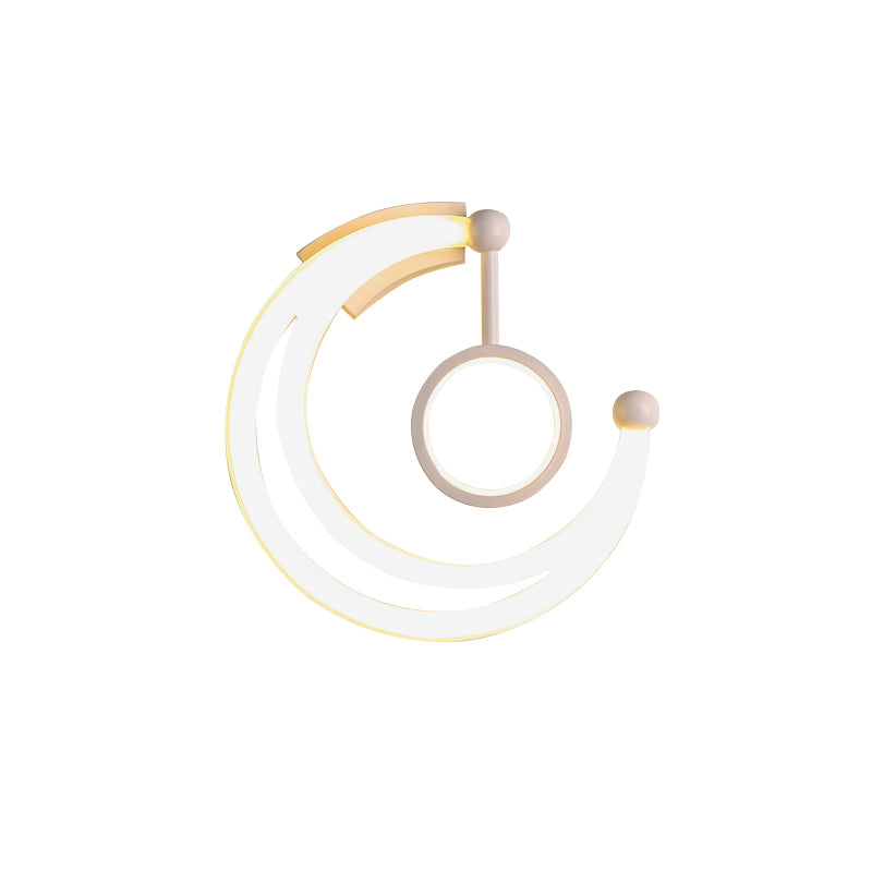 Nordic Style Crescent Wall Light Acrylic Living Room LED Sconce Lighting Fixture in Warm/White Light Clearhalo 'Modern wall lights' 'Modern' 'Wall Lamps & Sconces' 'Wall Lights' Lighting' 785958