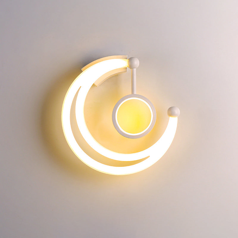 Nordic Style Crescent Wall Light Acrylic Living Room LED Sconce Lighting Fixture in Warm/White Light Clearhalo 'Modern wall lights' 'Modern' 'Wall Lamps & Sconces' 'Wall Lights' Lighting' 785959