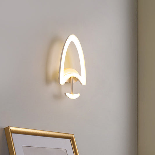 Minimalist Tree Shaped Acrylic Wall Lamp LED Sconce Light Fixture in Warm/White Light for Bedroom White Clearhalo 'Modern wall lights' 'Modern' 'Wall Lamps & Sconces' 'Wall Lights' Lighting' 785961
