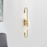 Simple LED Wall Lighting Ideas Gold Finish Oblong Wall Sconce with Tube Acrylic Shade Gold Clearhalo 'Cast Iron' 'Glass' 'Industrial' 'Modern wall lights' 'Modern' 'Tiffany' 'Traditional wall lights' 'Wall Lamps & Sconces' 'Wall Lights' Lighting' 785969