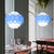 Blue Layered Floral Pendant Lighting Modernist Acrylic LED Hanging Ceiling Light for Restaurant Blue Clearhalo 'Ceiling Lights' 'Modern Pendants' 'Modern' 'Pendant Lights' 'Pendants' Lighting' 786011