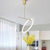 Hoop Ceiling Pendant Lamp Minimalist Acrylic White and Gold LED Suspended Lighting Fixture over Table Gold Clearhalo 'Ceiling Lights' 'Modern Pendants' 'Modern' 'Pendant Lights' 'Pendants' Lighting' 786015