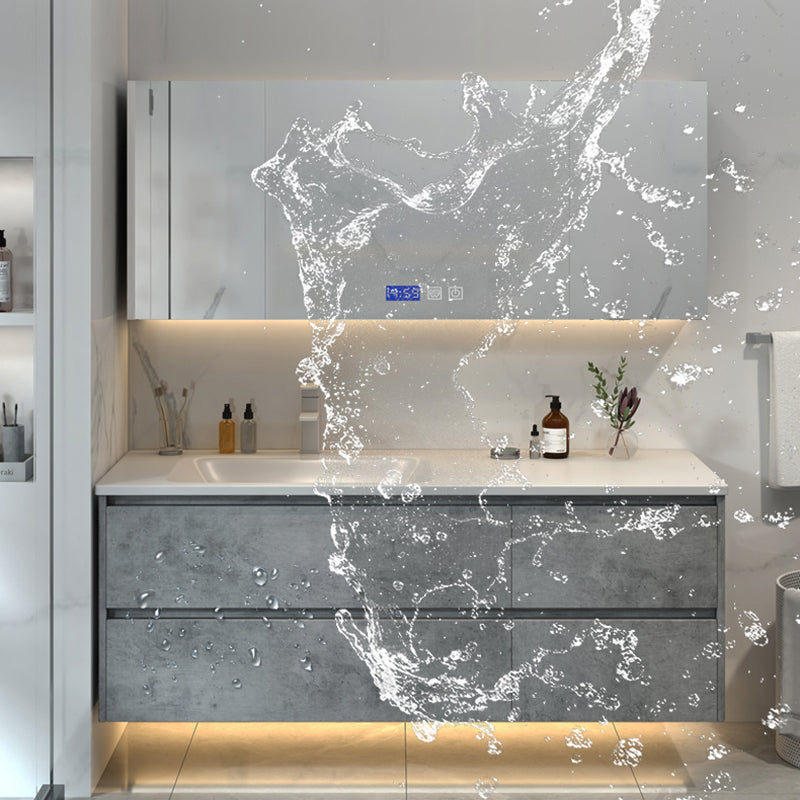 Wall Mount Sink Included Sink Vanity with Mirror Faucet for Bathroom Clearhalo 'Bathroom Remodel & Bathroom Fixtures' 'Bathroom Vanities' 'bathroom_vanities' 'Home Improvement' 'home_improvement' 'home_improvement_bathroom_vanities' 7862603