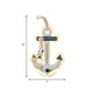Anchor Shaped Sconce Light Fixture Mediterranean Wood LED Blue-White Wall Mounted Lamp Clearhalo 'Wall Lamps & Sconces' 'Wall Lights' Lighting' 786455