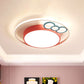 Kids LED Ceiling Mounted Fixture Pink/Blue Finish Bow and Round Flushmount Light in Warm/White Light, 18"/23" Dia Clearhalo 'Ceiling Lights' 'Close To Ceiling Lights' 'Close to ceiling' 'Flush mount' Lighting' 786507