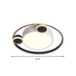 White and Black Circle Ceiling Flush Nordic 16.5"/20.5" W LED Acrylic Flush Mount Lighting in White/Warm Light Clearhalo 'Ceiling Lights' 'Close To Ceiling Lights' 'Close to ceiling' 'Flush mount' Lighting' 786519