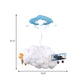 Cartoon Cloud and Airplane Hanging Chandelier Metal 7 Bulbs Kids Bedroom Ceiling Pendant Light in White Clearhalo 'Ceiling Lights' 'Chandeliers' Lighting' options 786582