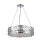 Modernism Drum Shade Pendant Chandelier 4 Lights Crystal Encrusted Hanging Lighting in Chrome Clearhalo 'Ceiling Lights' 'Chandeliers' 'Modern Chandeliers' 'Modern' Lighting' 786984