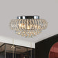 Oval Faceted Crystal Flush Mount Light Modernism 3 Heads Living Room Ceiling Lighting in Chrome Clearhalo 'Ceiling Lights' 'Close To Ceiling Lights' 'Close to ceiling' 'Flush mount' 'Industrial Flush Mount' Lighting' 786999