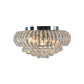 Oval Faceted Crystal Flush Mount Light Modernism 3 Heads Living Room Ceiling Lighting in Chrome Clearhalo 'Ceiling Lights' 'Close To Ceiling Lights' 'Close to ceiling' 'Flush mount' 'Industrial Flush Mount' Lighting' 787000