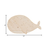 Beige Sleeping Whale Flush Mount Cartoon Wooden LED Wall Mount Light Fixture for Kindergarten, Left/Right Clearhalo 'Wall Lamps & Sconces' 'Wall Lights' Lighting' 787217