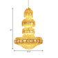 Modern Stylish 4 Tiers Chandelier Opulent Crystal LED Ceiling Hanging Light in Gold for Lobby Clearhalo 'Ceiling Lights' 'Chandeliers' 'Modern Chandeliers' 'Modern' Lighting' 787278