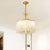 Tassel Fringe Parlor Pendant Chandelier Modern Crystal Beaded 3-Head Gold Hanging Light Fixture Gold Clearhalo 'Ceiling Lights' 'Chandeliers' 'Modern Chandeliers' 'Modern' Lighting' 787356