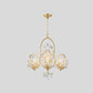 3-Bulb Crystal Chandelier Light Fixture Retro Gold Petals Dining Table Hanging Pendant Clearhalo 'Ceiling Lights' 'Chandeliers' Lighting' options 787362