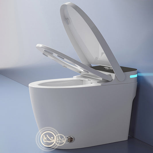 White Floor Mount Bidet with Temperature Control Elongated Ceramic Clearhalo 'Bathroom Remodel & Bathroom Fixtures' 'Bidets' 'Home Improvement' 'home_improvement' 'home_improvement_bidets' 'Toilets & Bidets' 7878000