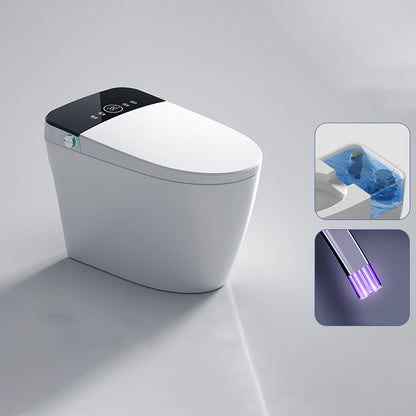 White/Black Floor Mount Bidet with Temperature Control Elongated Ceramic White Clearhalo 'Bathroom Remodel & Bathroom Fixtures' 'Bidets' 'Home Improvement' 'home_improvement' 'home_improvement_bidets' 'Toilets & Bidets' 7878011