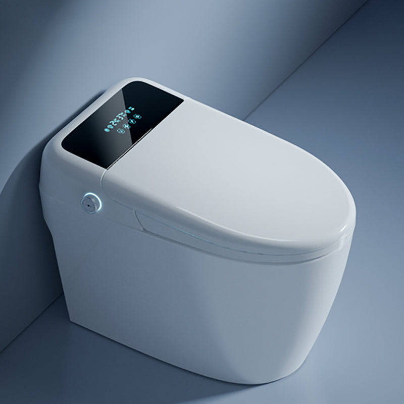 White Floor Standing Bidet with Bidet and Seat Elongated Contemporary Automatic Lid( Top Configuration) Clearhalo 'Bathroom Remodel & Bathroom Fixtures' 'Bidets' 'Home Improvement' 'home_improvement' 'home_improvement_bidets' 'Toilets & Bidets' 7878100