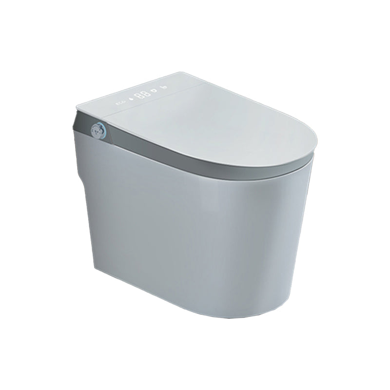 White Elongated Floor Mount Bidet with Heated Seat Plastic Temperature Control White Gray Clearhalo 'Bathroom Remodel & Bathroom Fixtures' 'Bidets' 'Home Improvement' 'home_improvement' 'home_improvement_bidets' 'Toilets & Bidets' 7878151