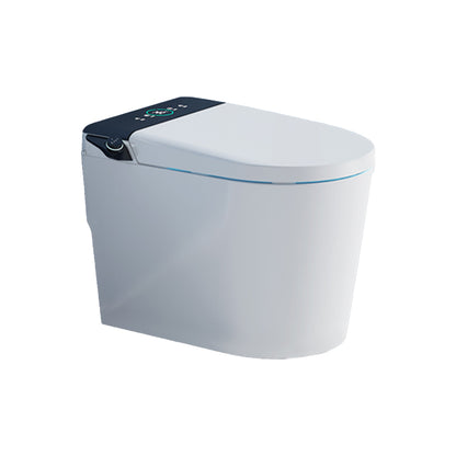 White Elongated Floor Mount Bidet with Heated Seat Ceramic Temperature Control Automatic Lid Clearhalo 'Bathroom Remodel & Bathroom Fixtures' 'Bidets' 'Home Improvement' 'home_improvement' 'home_improvement_bidets' 'Toilets & Bidets' 7878163