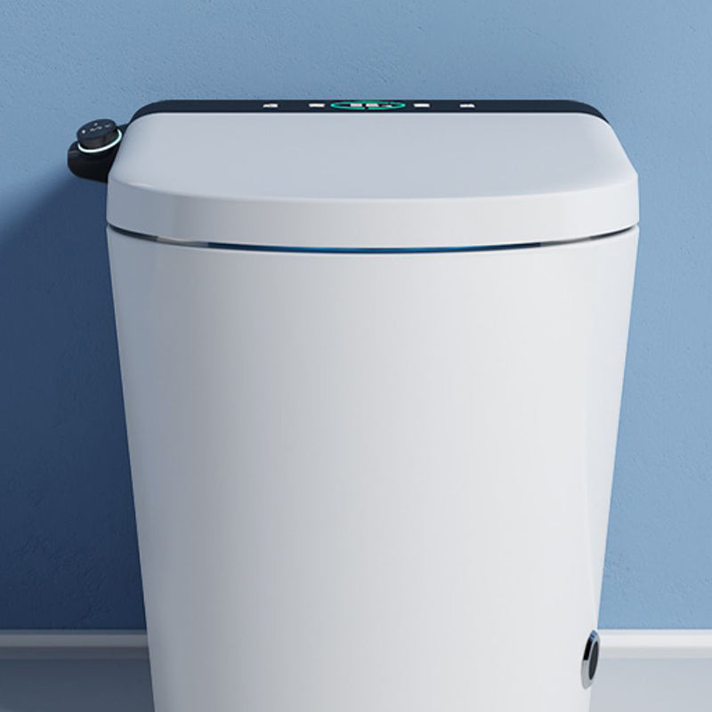 White Elongated Floor Mount Bidet with Heated Seat Ceramic Temperature Control Clearhalo 'Bathroom Remodel & Bathroom Fixtures' 'Bidets' 'Home Improvement' 'home_improvement' 'home_improvement_bidets' 'Toilets & Bidets' 7878165