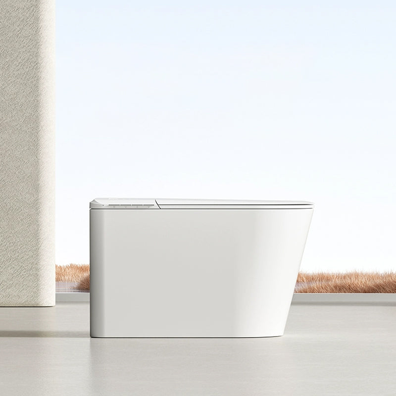 Elongated Floor Mount Bidet with Heated Seat White Ceramic Contemporary Clearhalo 'Bathroom Remodel & Bathroom Fixtures' 'Bidets' 'Home Improvement' 'home_improvement' 'home_improvement_bidets' 'Toilets & Bidets' 7878203