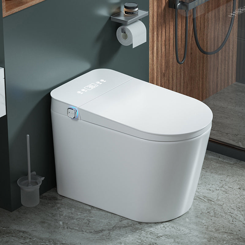 Elongated Floor Mount Bidet with Heated Seat White Ceramic Antimicrobial Clearhalo 'Bathroom Remodel & Bathroom Fixtures' 'Bidets' 'Home Improvement' 'home_improvement' 'home_improvement_bidets' 'Toilets & Bidets' 7878212