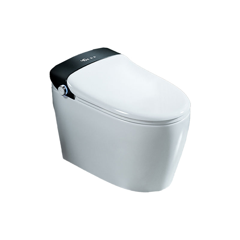 White Elongated Floor Standing Bidet with Heated Seat Stain Resistant Dryer Automatic Lid No Clearhalo 'Bathroom Remodel & Bathroom Fixtures' 'Bidets' 'Home Improvement' 'home_improvement' 'home_improvement_bidets' 'Toilets & Bidets' 7878254