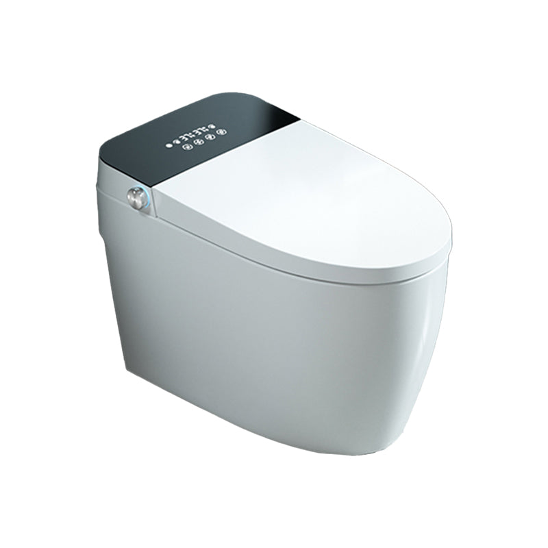 White Elongated Floor Standing Bidet with Heated Seat Stain Resistant Automatic Lid Clearhalo 'Bathroom Remodel & Bathroom Fixtures' 'Bidets' 'Home Improvement' 'home_improvement' 'home_improvement_bidets' 'Toilets & Bidets' 7878279