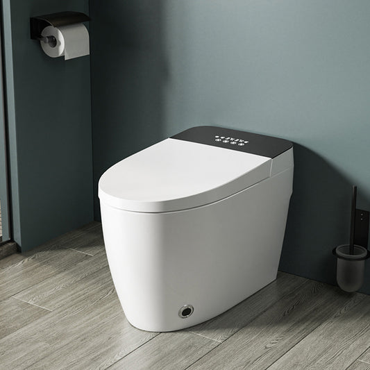 White Elongated Floor Standing Bidet with Heated Seat Stain Resistant Clearhalo 'Bathroom Remodel & Bathroom Fixtures' 'Bidets' 'Home Improvement' 'home_improvement' 'home_improvement_bidets' 'Toilets & Bidets' 7878282