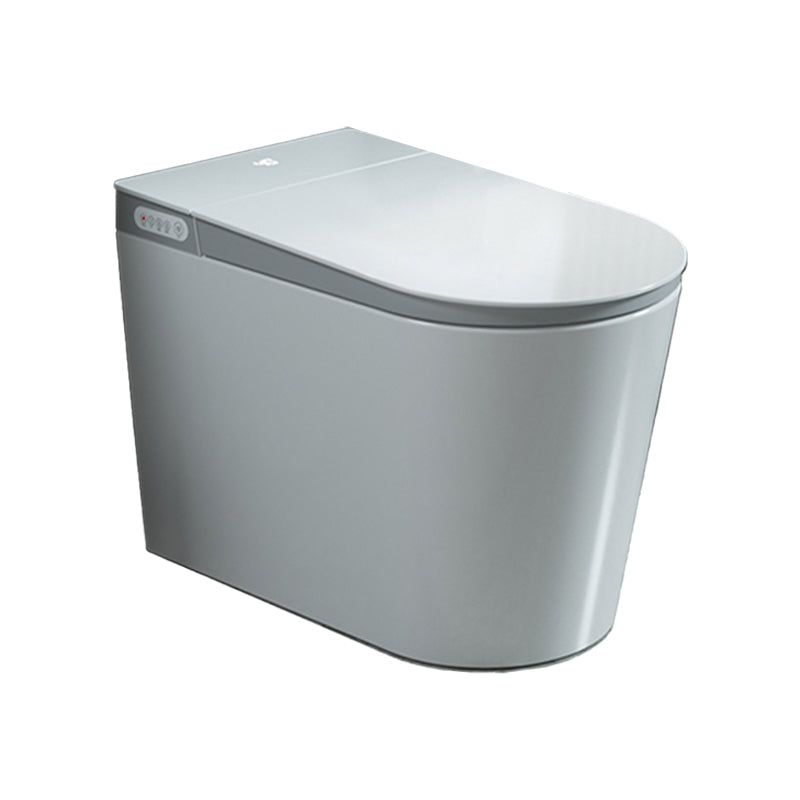 Elongated Floor Standing Bidet with Heated Seat Stain Resistant White White Gray Clearhalo 'Bathroom Remodel & Bathroom Fixtures' 'Bidets' 'Home Improvement' 'home_improvement' 'home_improvement_bidets' 'Toilets & Bidets' 7878292