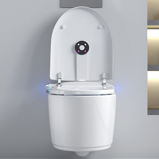Elongated Wall Mounted Bidet with Warm Air Dryer and Heated Seat White Clearhalo 'Bathroom Remodel & Bathroom Fixtures' 'Bidets' 'Home Improvement' 'home_improvement' 'home_improvement_bidets' 'Toilets & Bidets' 7878329
