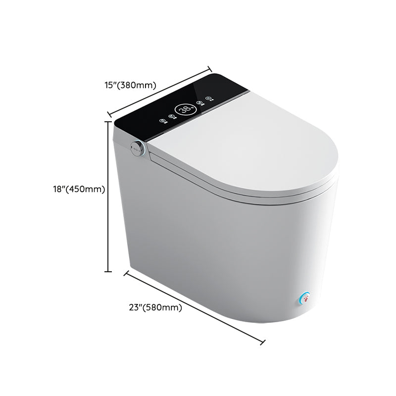 Elongated Ceramic Smart Toilet Seat Bidet in Tankless with Heated Seat Clearhalo 'Bathroom Remodel & Bathroom Fixtures' 'Bidets' 'Home Improvement' 'home_improvement' 'home_improvement_bidets' 'Toilets & Bidets' 7878385