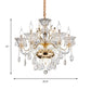 Clear Crystal Teardrop Chandelier Light Classic 6/8-Light Bedroom Hanging Pendant in Gold with Twisted Arm Clearhalo 'Ceiling Lights' 'Chandeliers' Lighting' options 787841