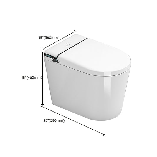 15" W Elongated Smart Floor Mount Bidet in White with Remove Control Clearhalo 'Bathroom Remodel & Bathroom Fixtures' 'Bidets' 'Home Improvement' 'home_improvement' 'home_improvement_bidets' 'Toilets & Bidets' 7878411