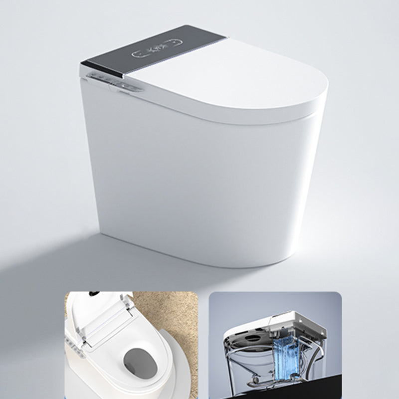 15.5" W Elongated Ceramic Floor Standing Bidet with Heated Seat Black White Clearhalo 'Bathroom Remodel & Bathroom Fixtures' 'Bidets' 'Home Improvement' 'home_improvement' 'home_improvement_bidets' 'Toilets & Bidets' 7878528