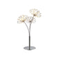 Silver Dandelion Table Lamp Contemporary Crystal 1 Light Bedside Nightstand Light Clearhalo 'Lamps' 'Table Lamps' Lighting' 788083